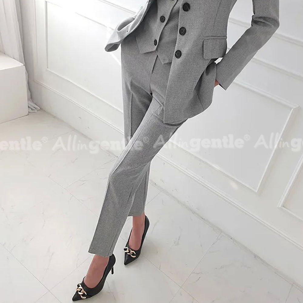 올링젤틀 맞춤 여성 바지 정장 3피스 슬림핏 칼라리스  - Womens Blazer 리뷰 및 가격